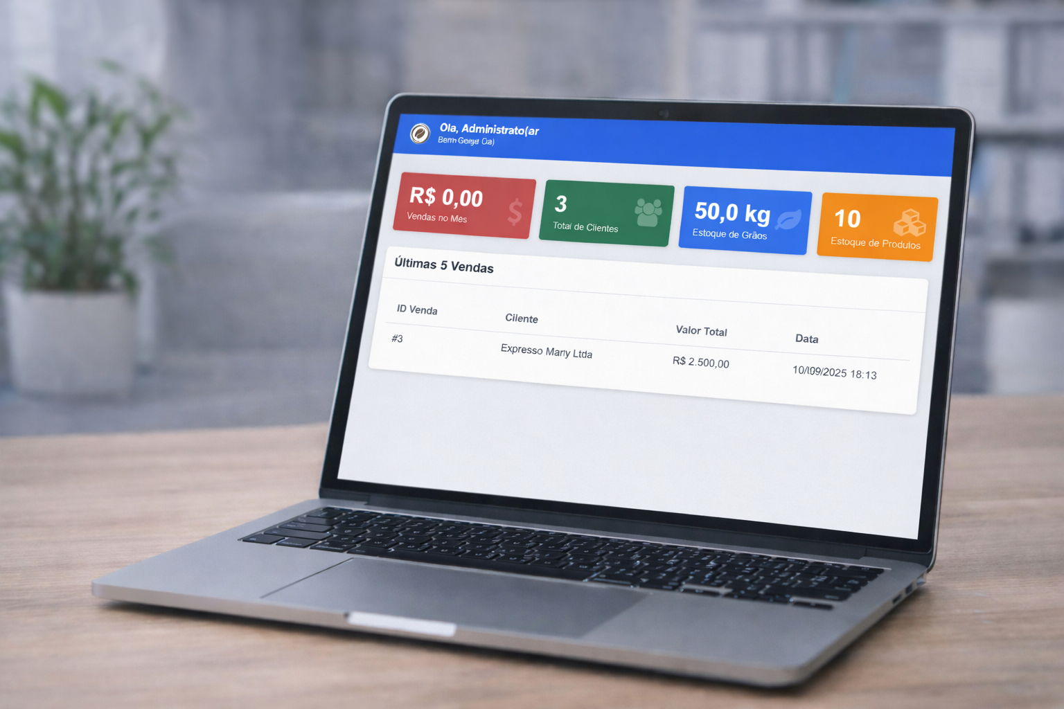 Controle Produção de Café